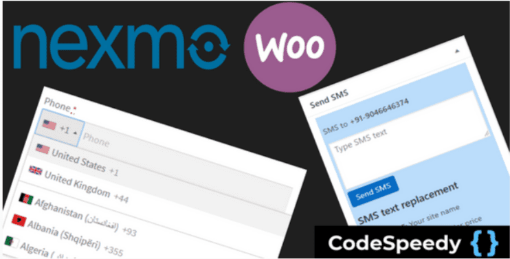 Nexmo woocommerce sms alert plugin by codespeedy