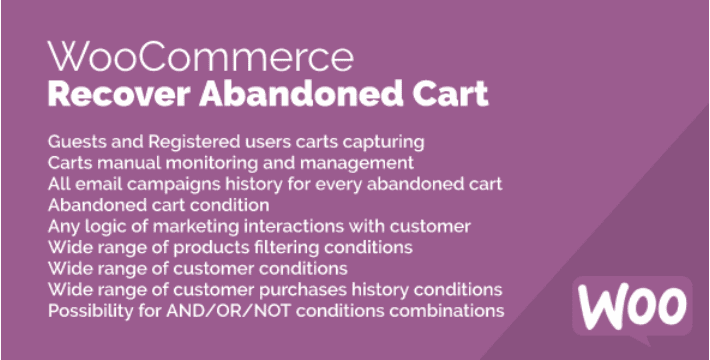 Recover abandoned cart for woocommerce