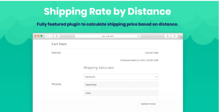 Shipping rate by distance for woocommerce
