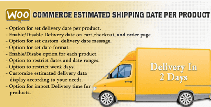 Woocommerce estimated shipping date per product
