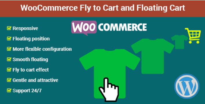 plugins WordPress pour améliorer le panier de votre site web -Woocommerce fly to cart and floating cart