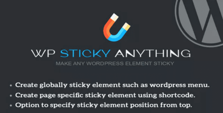 Wordpress sticky anything