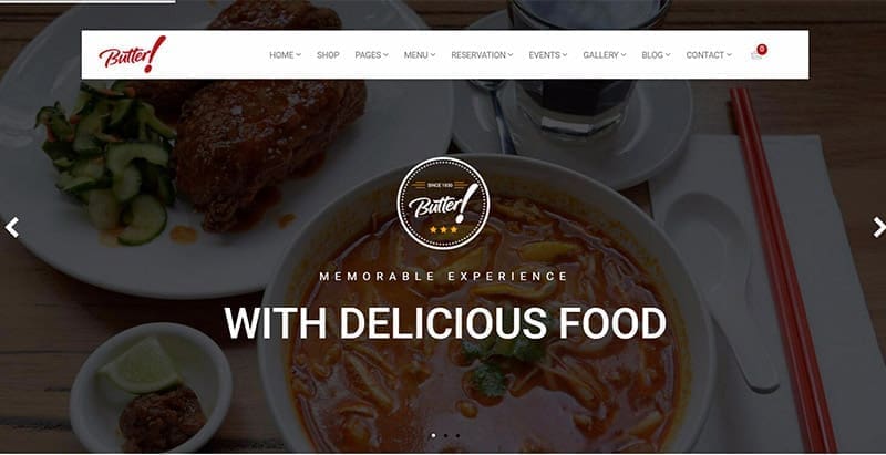 Butter themes wordpress creer site web de restaurant cafeteria boulangerie