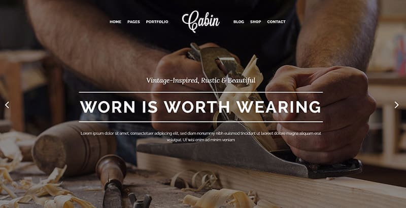 Cabin themes wordpress creer site web entreprise parallaxe