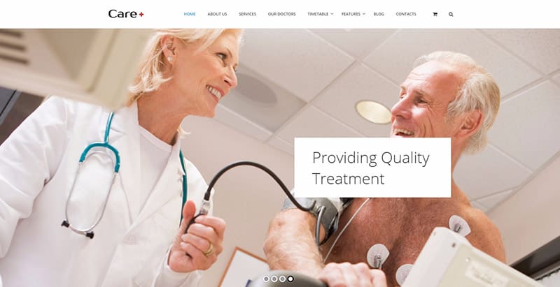 Carethemes wordpress creer site web medical clinique Care - meilleurs thèmes WordPress d'hôpital