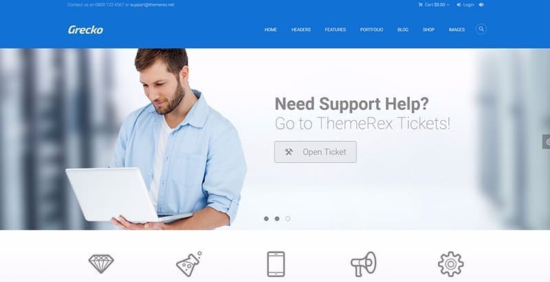 Grecko themes wordpress creer site web entreprise parallaxe