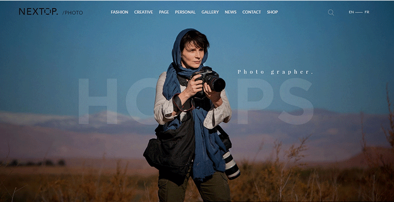 Nextop themes wordpress site web photographies