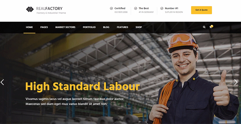 Real factory themes wordpress creer site web entreprise construction Real factory themes wordpress creer site web entreprise construction