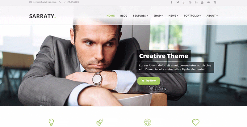 Sarraty themes wordpress creer site web pme startup