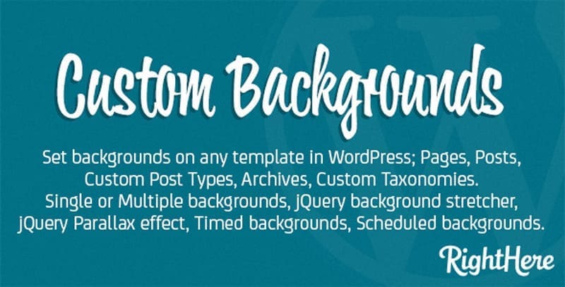 Custom backgrounds for wordpress