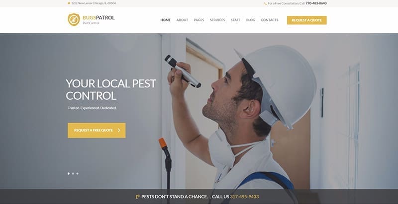 BugsPatrol themes wordpress creer site web entreprise construction BugsPatrol themes wordpress creer site web entreprise construction