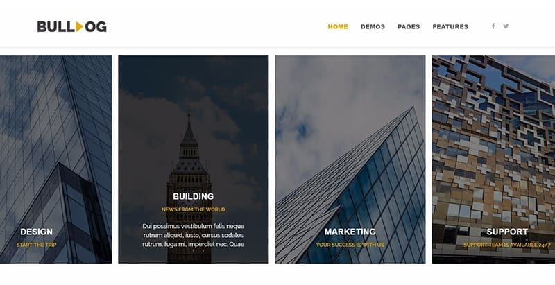 Bulldog themes wordpress creer site web entreprise construction Bulldog themes wordpress creer site web entreprise construction