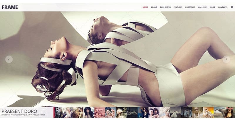 Frame photography themes wordpress creer site web photographes photographie agence studio