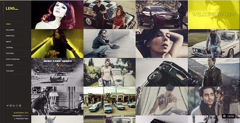 Lens themes wordpress creer site web portfolio agence créative