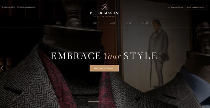 Peter Mason themes wordpress creer site web e commerce lingerie