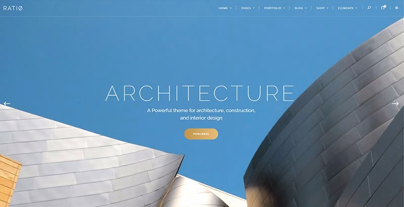Ratio themes wordpress creer site web architecte architectes architecture