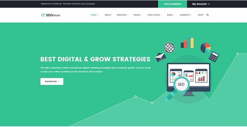 Seogrow themes wordpress creer site web agence pme