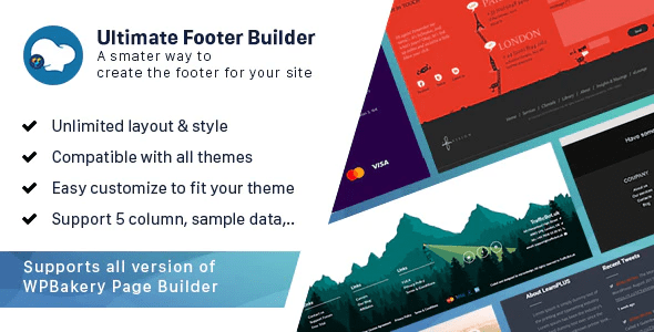 Ultimate footer builder addon wpbakery page builder formerly visual composer plugin wordpress