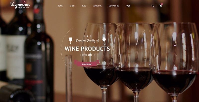 Vegawine themes wordpress creer site web vente vin viticulture
