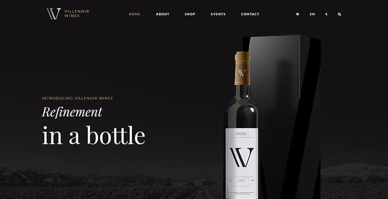 Villenoir themes wordpress creer site web vente vin viticulture