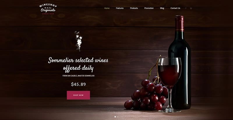 Wineshop themes wordpress creer site web vente vin viticulture