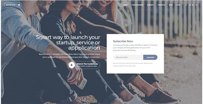 Argenta themes wordpress creer site web startup technologique Argenta themes wordpress creer site web startup technologique