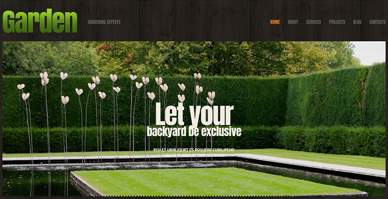 Garden créer un site web de jardinier - Garden
