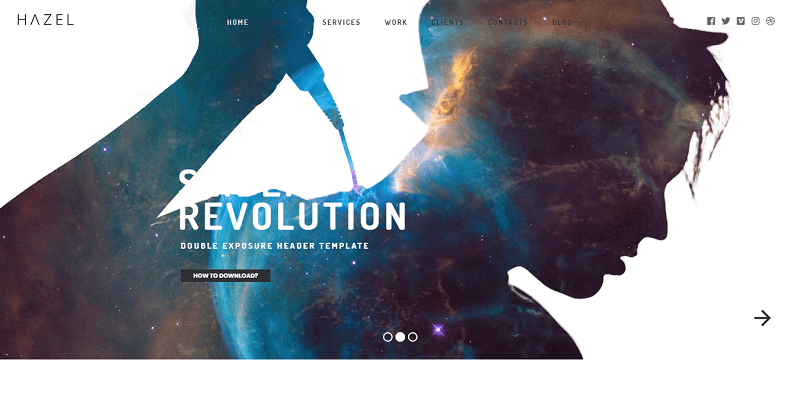 Hazel minimal wordpress theme site