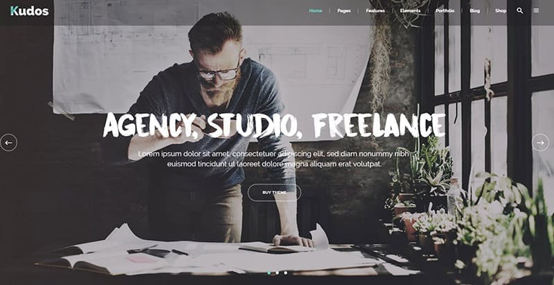 Kudos themes wordpress creer site web freelance agence creative
