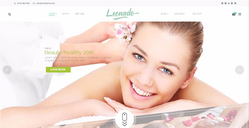 Leonado themes wordpress creer site web spa salon beaute massage Leonado themes wordpress creer site web spa salon beaute massage