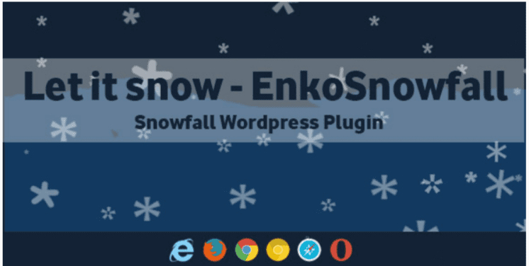 Let it snow enkosnowfall wordpress snowfall plugin