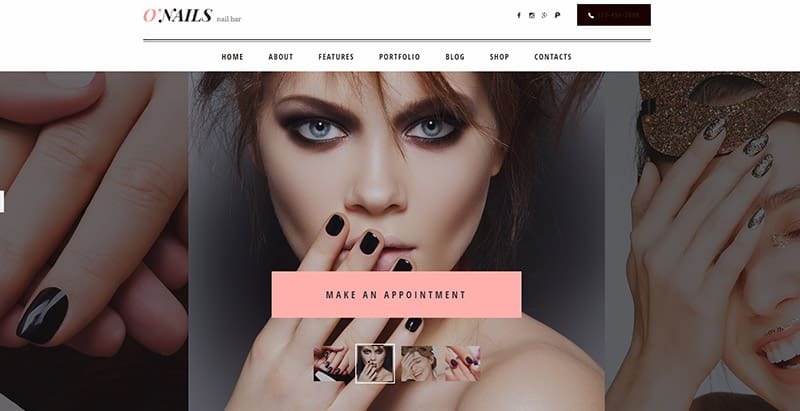 O’nails themes wordpress creer site web salon coiffure spa beaute O’nails themes wordpress creer site web salon coiffure spa beaute