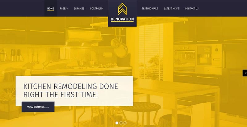 Renovation themes wordpress creer site web entreprise renovation