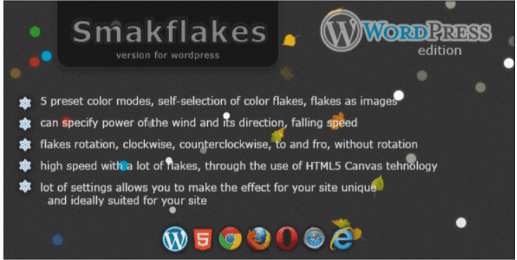 Smakflakes various flakes for wordpress