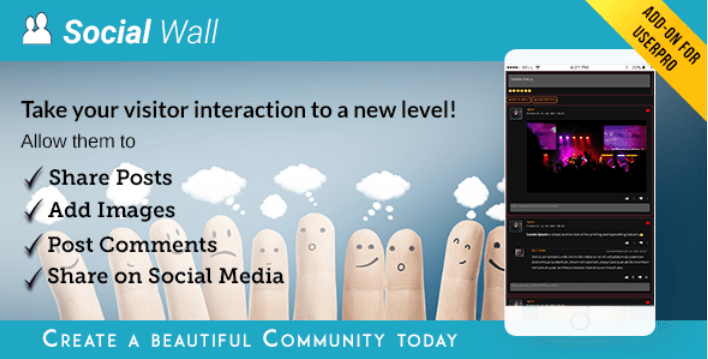 Social wall addon for userpro