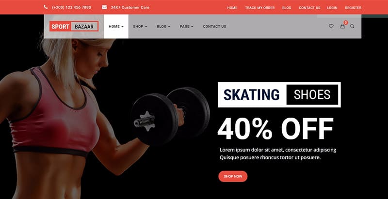 Sport bazzar themes wordpress creer boutique ligne ecommerce