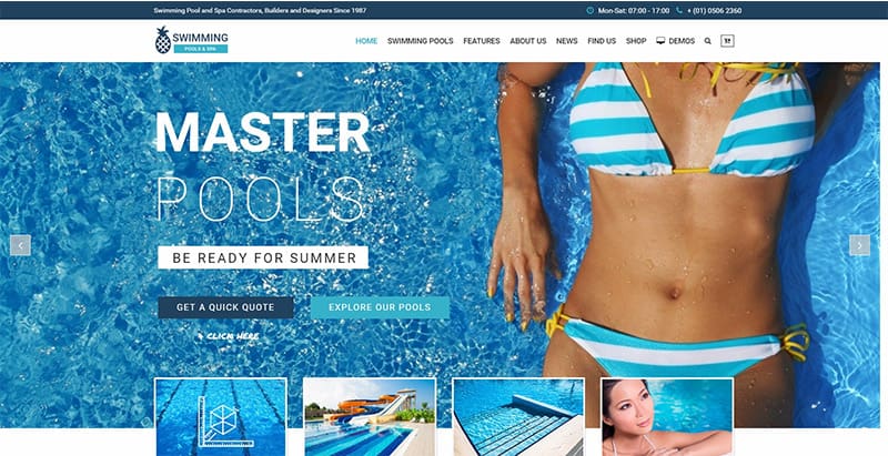 Swimming pool themes wordpress creer site web spa salon beaute massage Swimming pool themes wordpress creer site web spa salon beaute massage