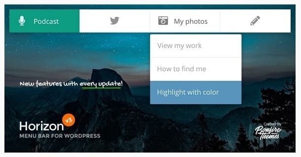 Stripe horizontal bar for wordpress personnaliser votre pied de page - Stripe horizontal bar for wordpress