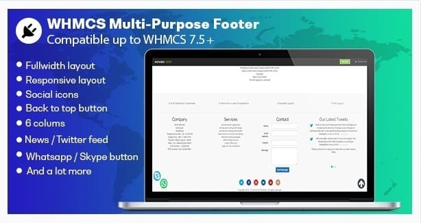 Whmcs multipurpose footer personnaliser votre pied de page - Whmcs multipurpose footer