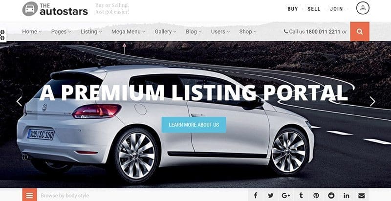 Autostars themes wordpress creer site web petites annonces annuaire