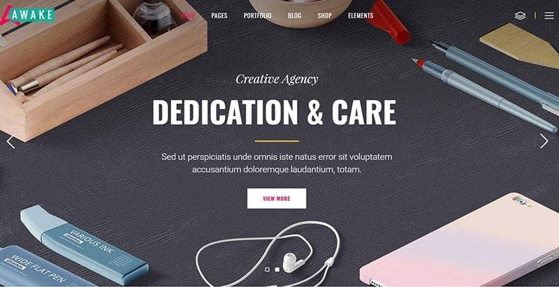 Awake themes wordpress creer site web portfolio freelances photographes