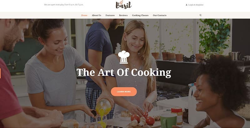 Basil themes wordpress pour creer un site web educatif elearning formation