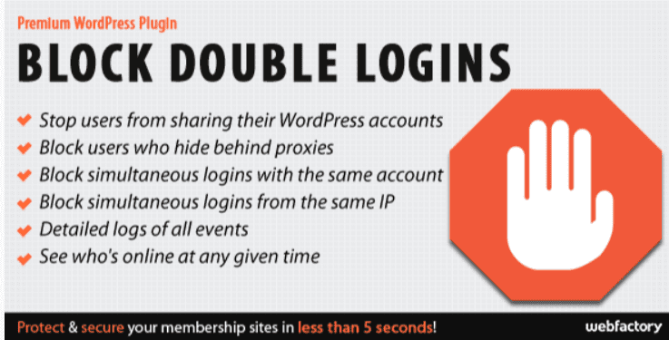 Block double logins protect your membership site Block double logins protect your membership site