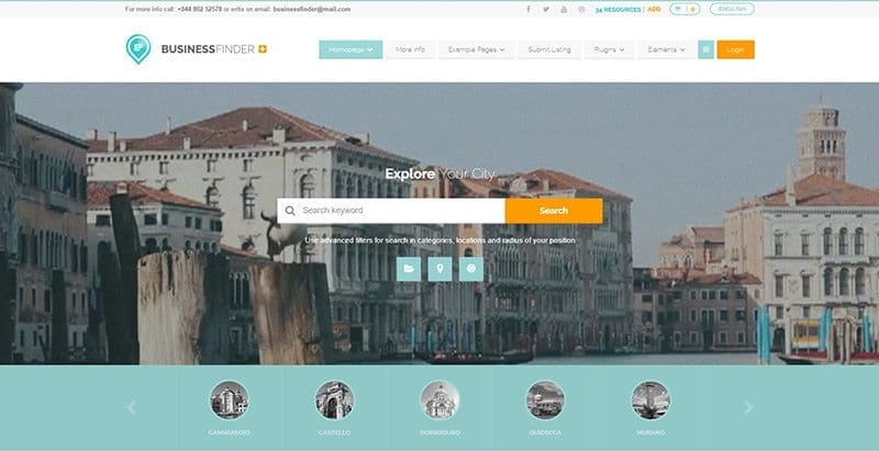 Businessfinder themes wordpress creer site web petites annonces annuaire