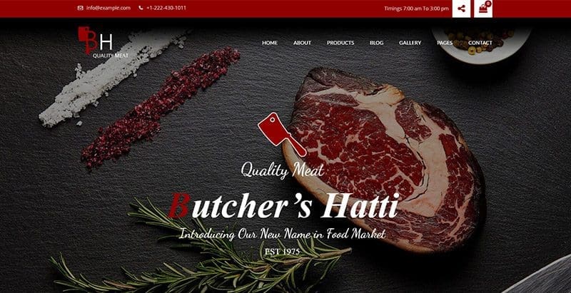Butcher hatti themes wordpress creer site web boucher