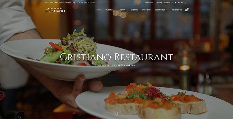 Cristiano themes wordpress creer site web restaurant recettes menus plats Cristiano themes wordpress creer site web restaurant recettes menus plats