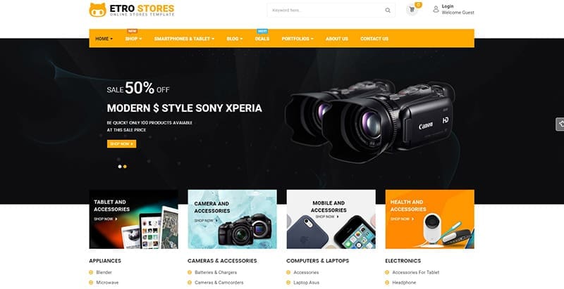 Etrostore theme wordpress creer site web ecommerce boutique ligne