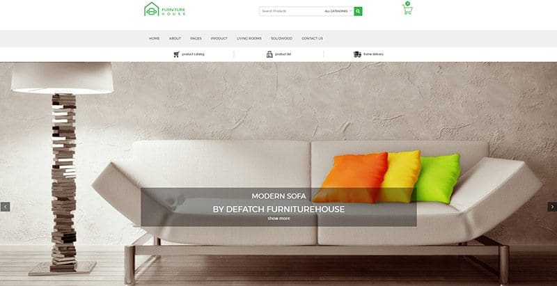 Furniture themes wordpress creer site vente de meubles ecommerce Furniture - meilleurs thèmes WordPress de décoration d'intérieur