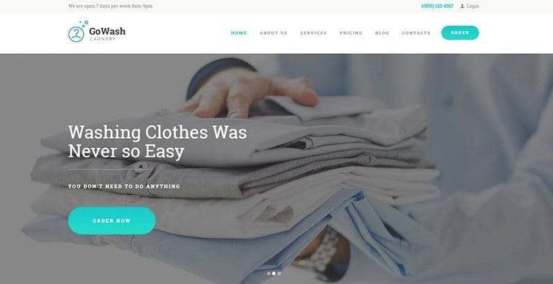 Gowash themes wordpress creer site web blanchisseur thèmes WordPress pour créer un site Web de blanchisseur - Gowash