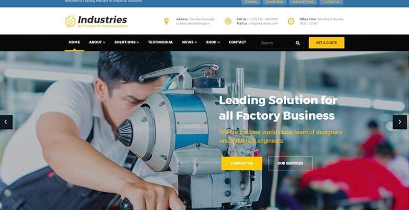 Industries themes wordpress creer site web entreprise manufacturiere Industries themes wordpress creer site web entreprise manufacturiere